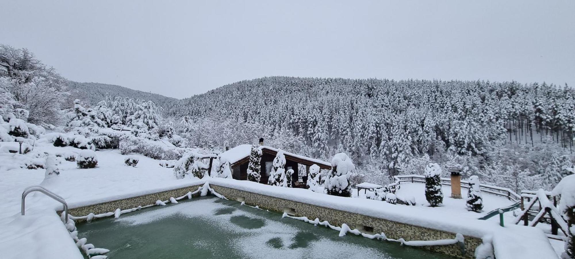 Панорама Хаус Лещен И Еко Къщи Дървена И Землянка Kültér fotó